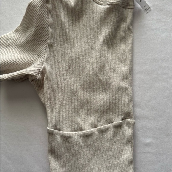 Fabletics Cream Ribbed Knit Top - Picture 3 of 4